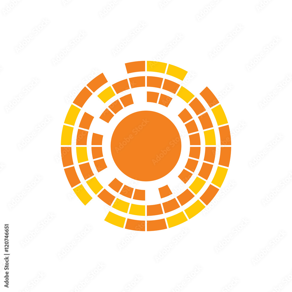 Obraz premium Modern Abstract Circle Data Logo Image Vector Icon
