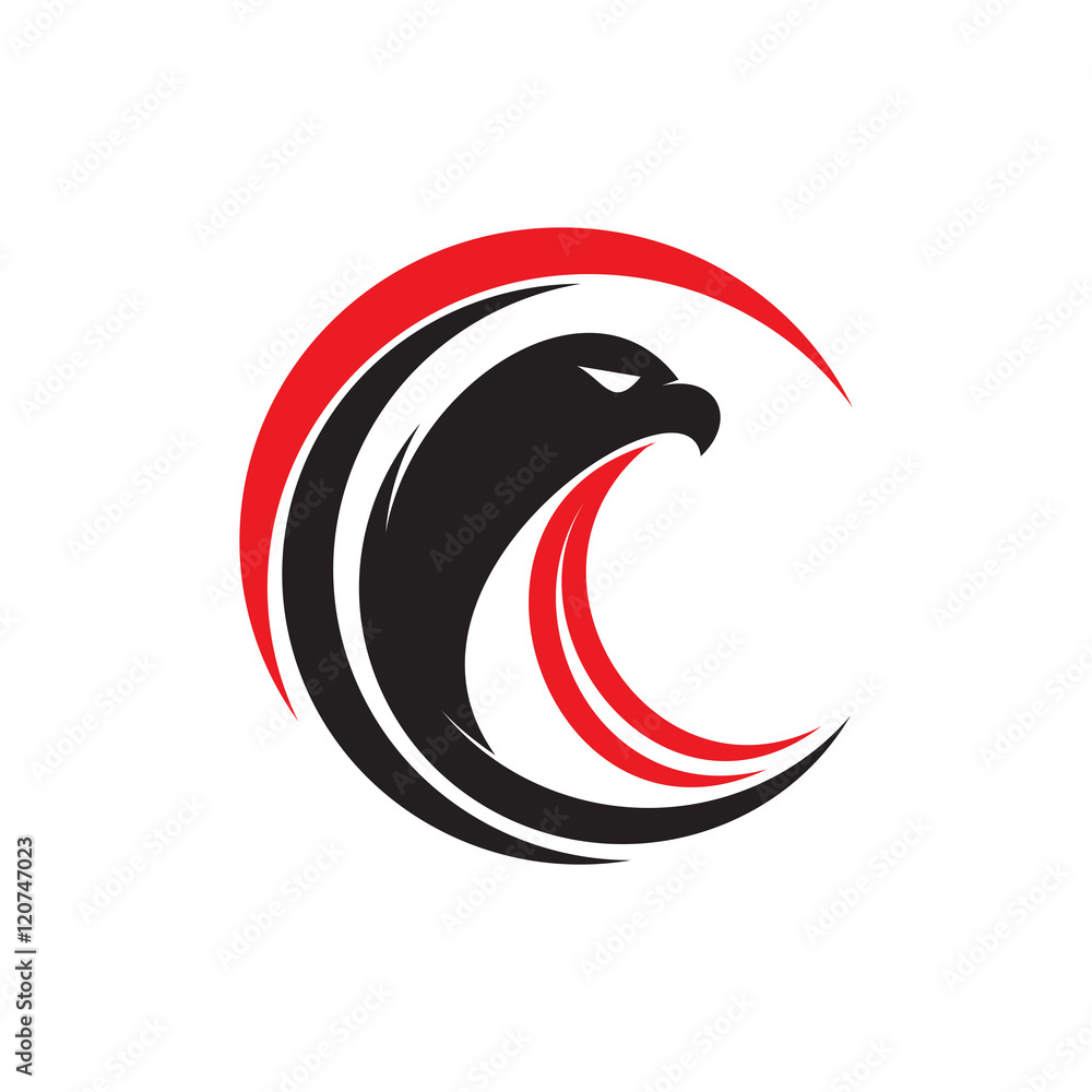 Modern Circle Falcon Logo Image Vector Icon Modern Circle Falcon Logo Image Vector Icon