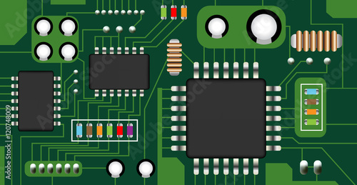 electronic circuit board vector