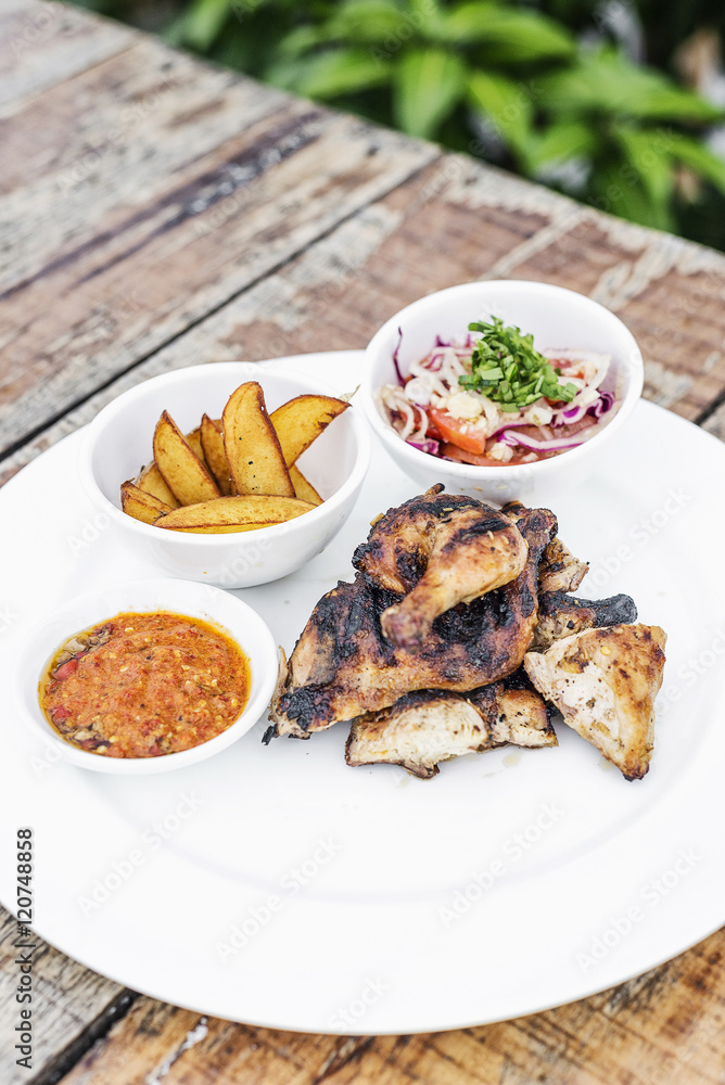 piri piri portuguese roast chicken with jindungo spicy sauce mea