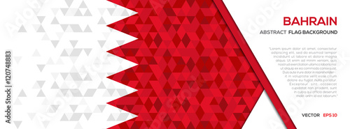 Abstract polygon Geometric Shape background.Bahrain flag