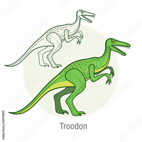 Vector image of a dinosaur - Velociraptor.