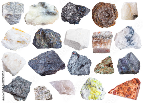 collection of natural mineral specimens
