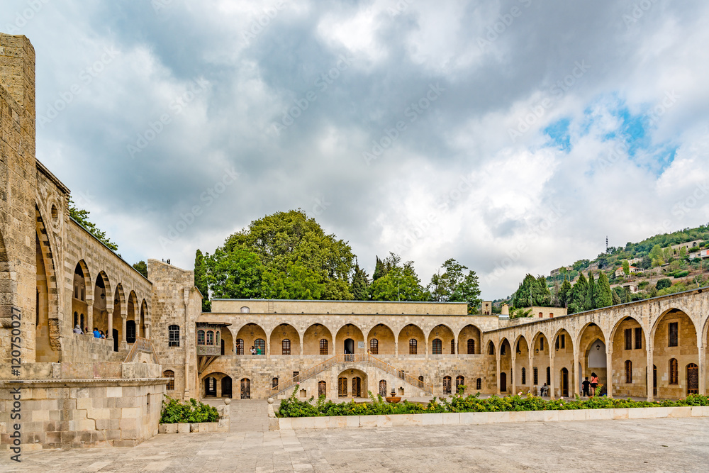 Beit ed-Dine Palace in Beit ed-Dine, Lebanon. It is located about 45 km southeast of Beirut. 