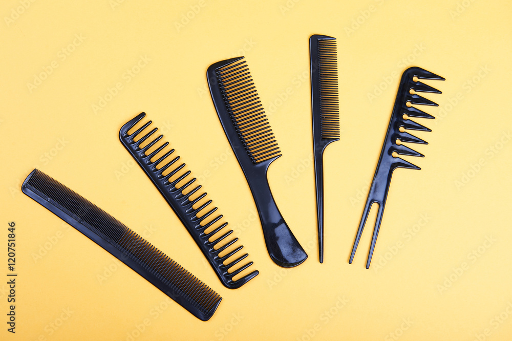 four black combs four black combs