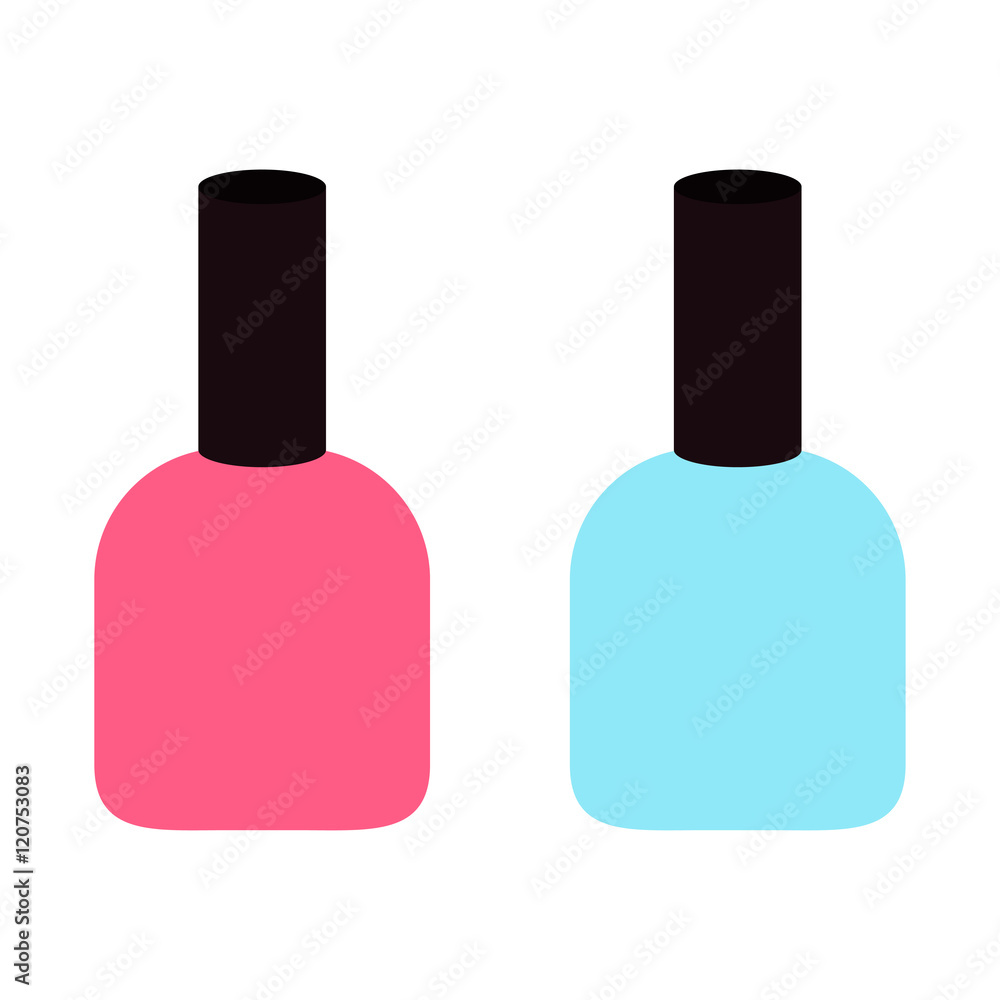Multicolored nail Polish samples on a white background. Beauty banner.  Trendy open composition, pattern. Nail varnish. Top view, flat lay, layout.  Fashion, style. Summer manicure. Cosmetic products. Photos | Adobe Stock
