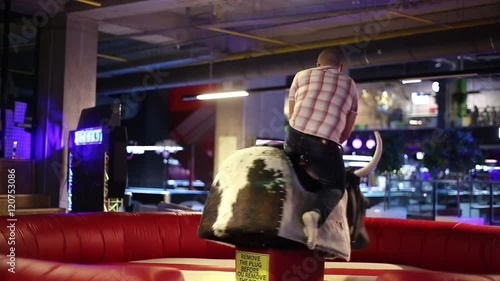 Rodeo Man And Mechanical Bull