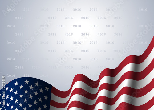 American flag, for Presidential Election, vote, 4th July, Independence Day celebration. Patriotic background. National design. Symbol the United State of America. Vector illustration