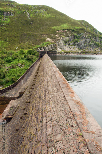 Elan valley dams and scenery in Powys Wales. photo