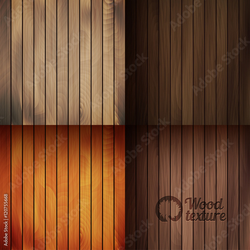 Set of wood texture backgrounds, four colors included