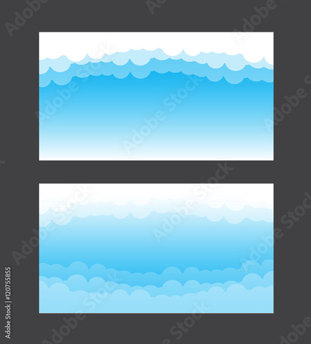 Nature background blue sky and cloud element vector illustration