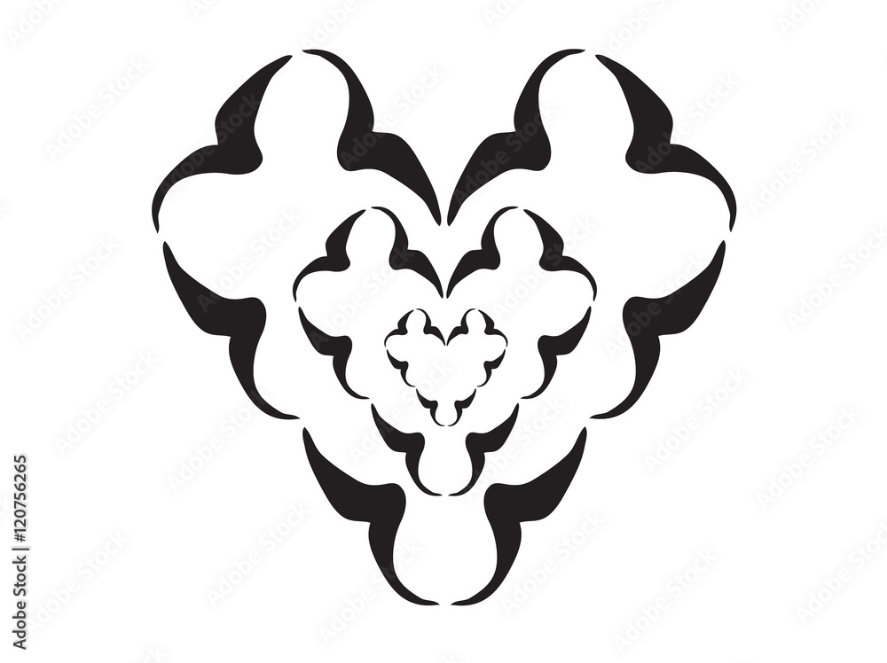 Fototapeta premium Heart made by Flock of Birds