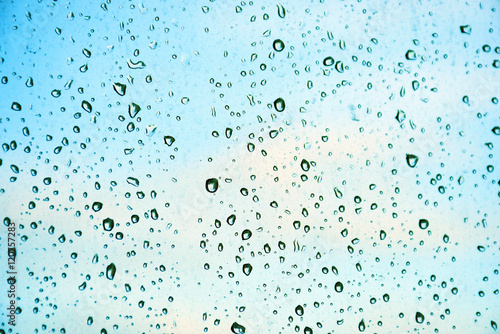 Rain and Blue water drop background