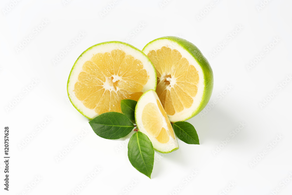green grapefruit halves green grapefruit halves