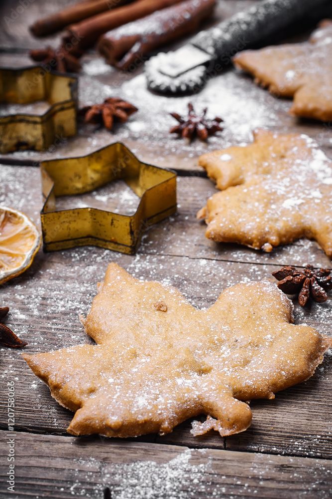 Autumn cookies spices