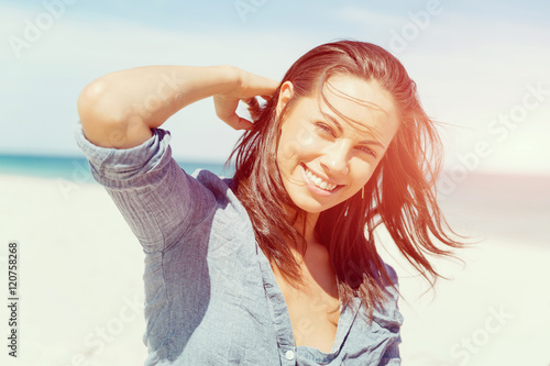 Young woman at the beach