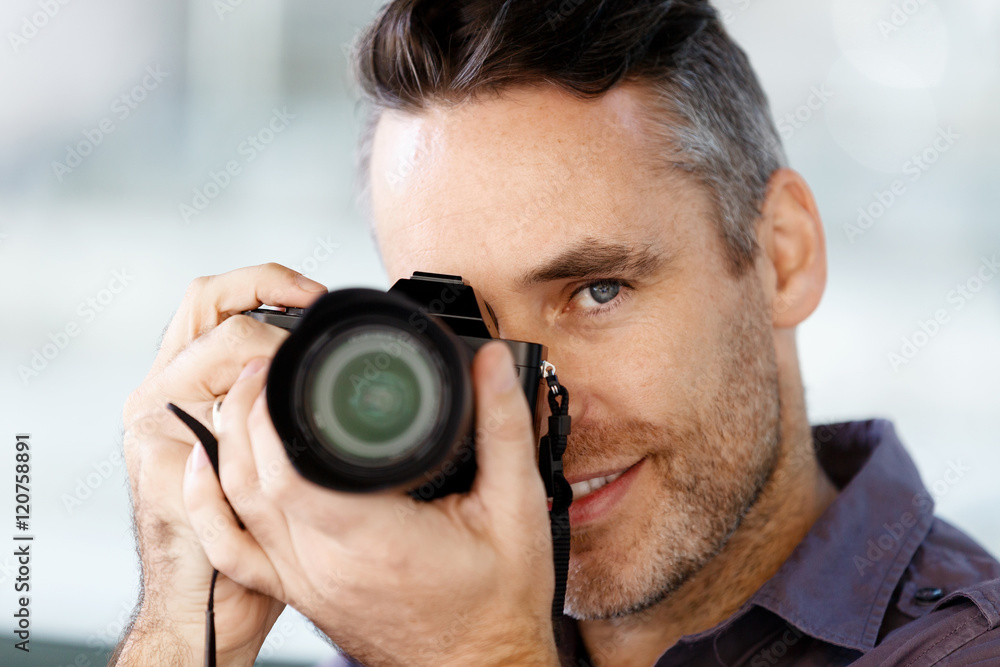 Male photographer taking picture Male photographer taking picture