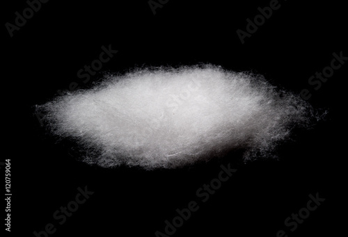 Cotton Wool Cloud isolated on Black Background