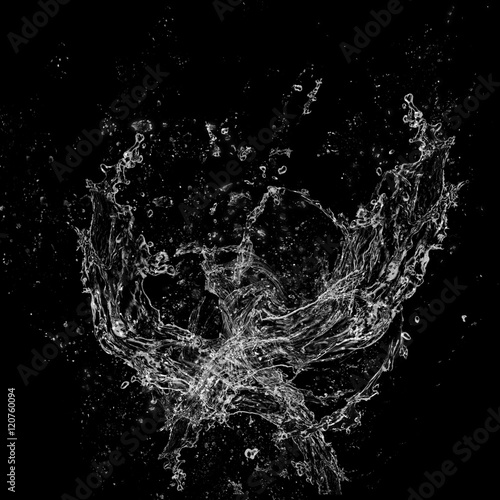 splash of ink isolated on black background. beautiful splash of wine close-up. water splash. oil splash. water spray with drops isolated.