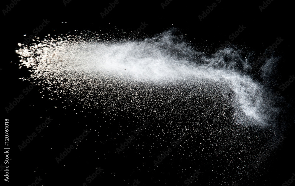 Flour on black background,Motion blur Flour on black background,Motion blur