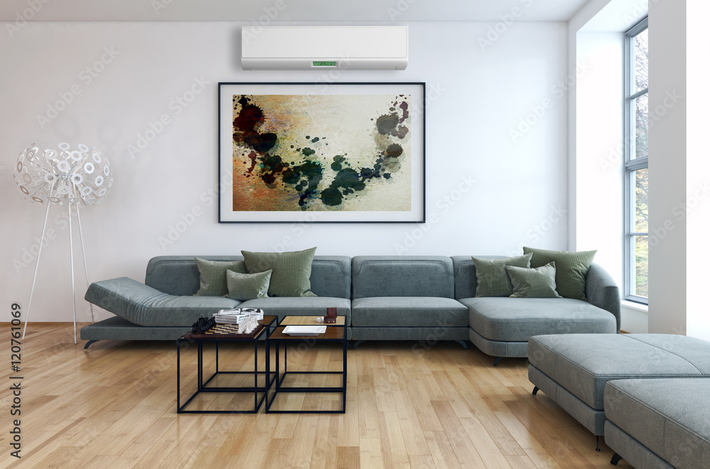 Fototapeta premium Soggiorno moderno con aria condizionata