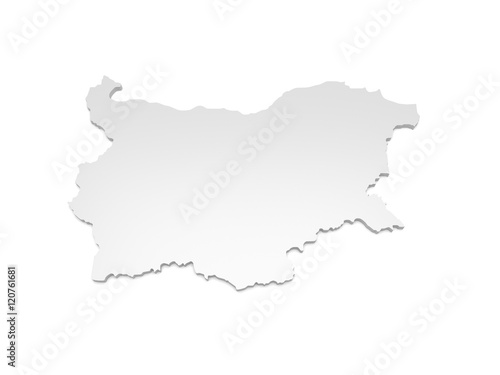 3D Illustration - Karte Bulgarien