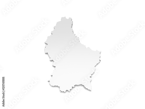 3D Illustration - Karte Luxemburg