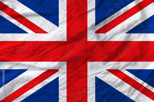 Great Britain crumpled flag