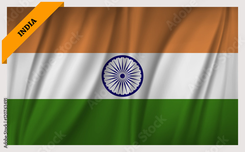 National flag of Republic of India - waving edition