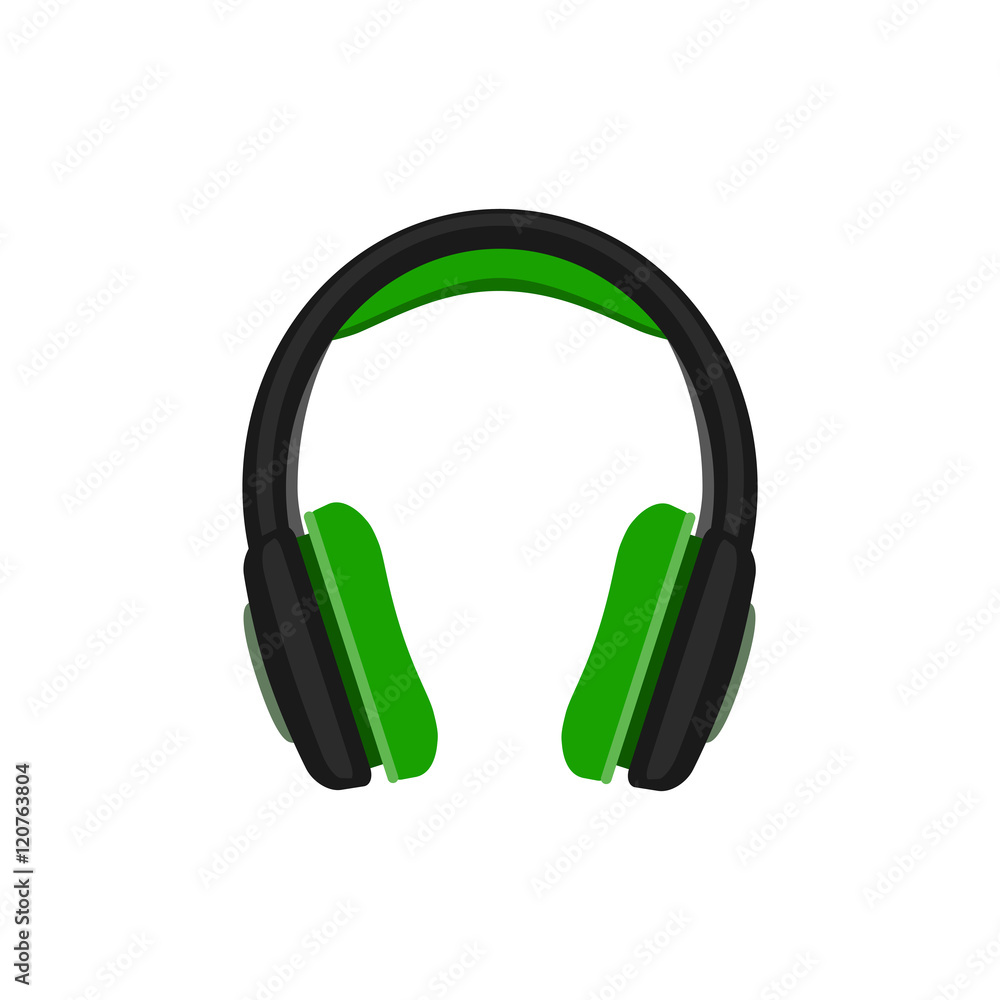 Vector headphones icon isolated on white background. Vector headphones icon isolated on white background.