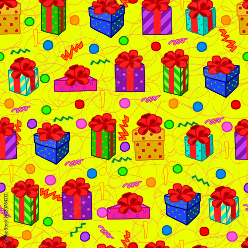 Gift colorful seamless pattern