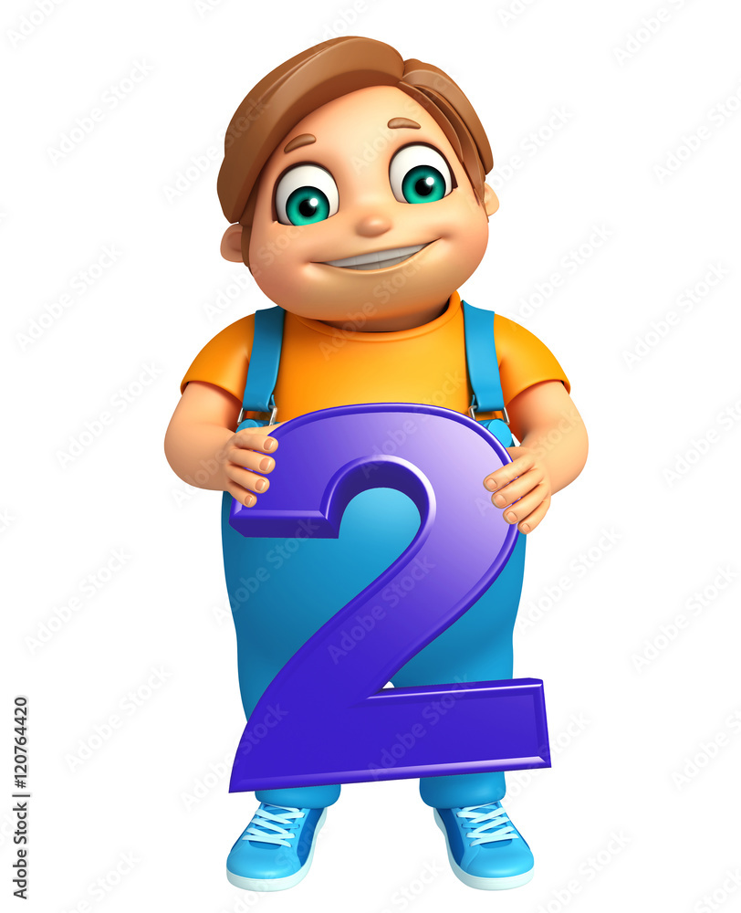 kid boy with 2 Digit Stock Illustration | Adobe Stock