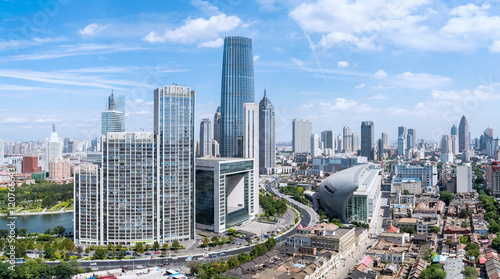 modern cityscape of tianjin photo