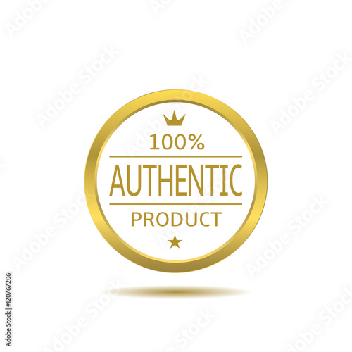 Authentic product label