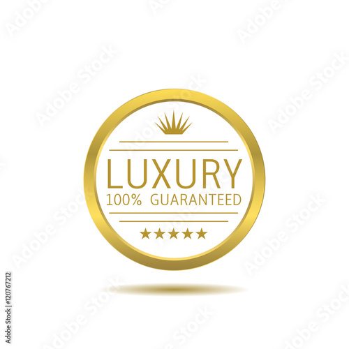 Golden luxury label