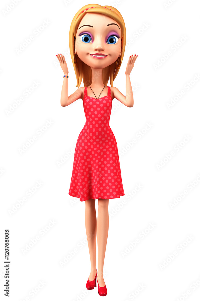 Young girl on a white background. Illustration for advertising. Young girl on a white background. Illustration for advertising.