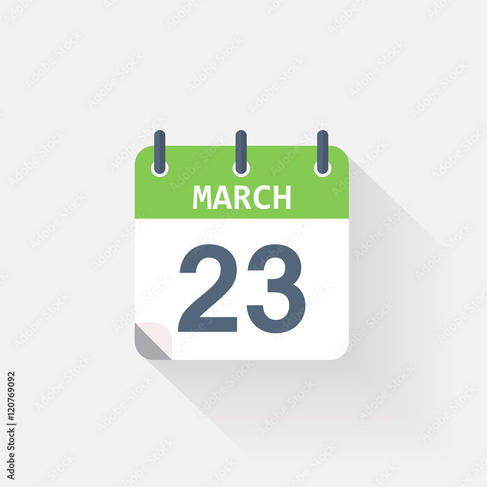 Fototapeta premium 23 march calendar icon
