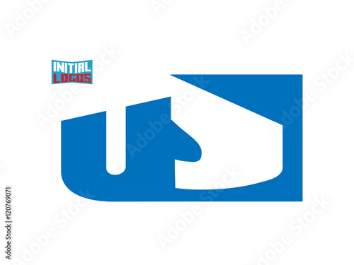 Free Download UJ Initial Logo for your startup venture - GFXLoad