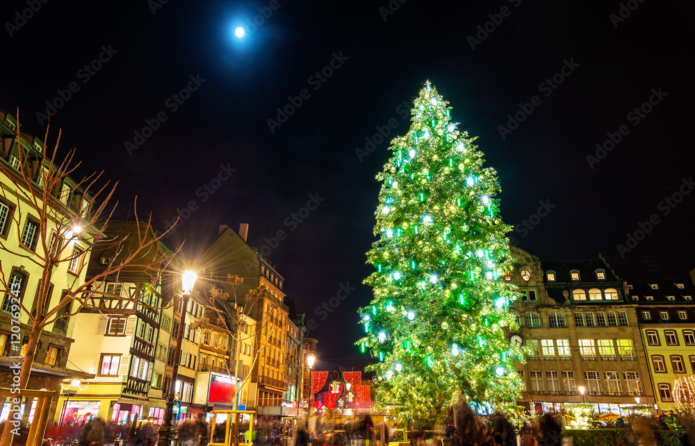Christmas tree at the famous Market in Strasbourg