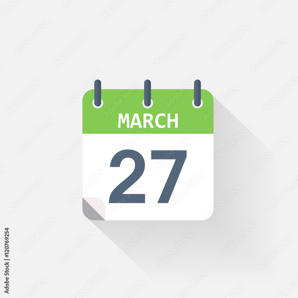 27 march calendar icon 27 march calendar icon