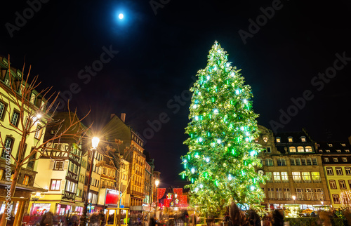 Christmas tree at the famous Market in Strasbourg