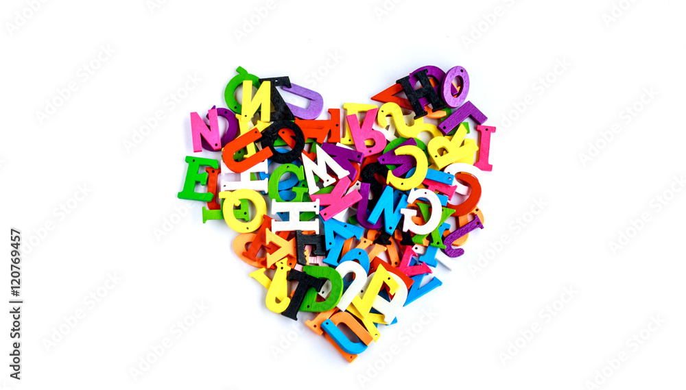 Alphabet letters for starters learn English. colorful letters to