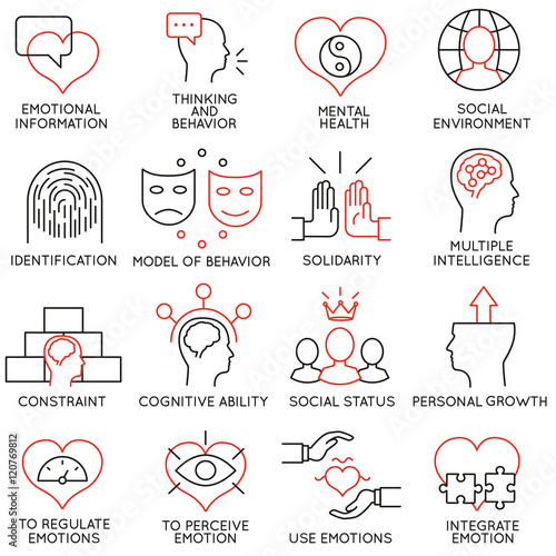 Vector set of 16 icons related to business management, strategy, career progress and business process. Mono line pictograms and infographics design elements - part 19
