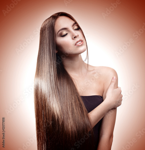Beautiful young girl with l...