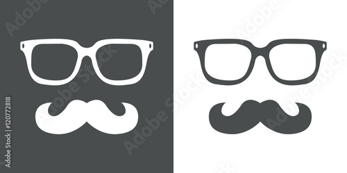 Icono plano hipster gris