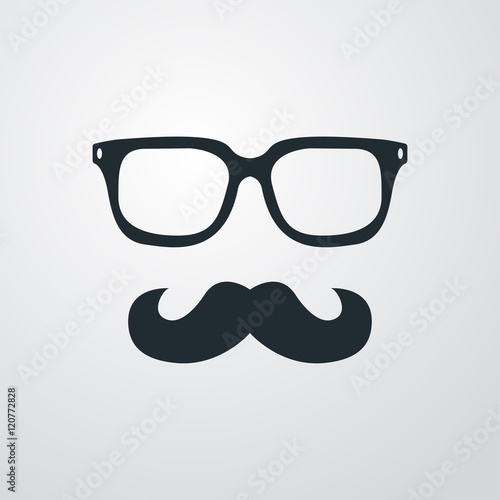 Icono plano hipster sobre fondo degradado