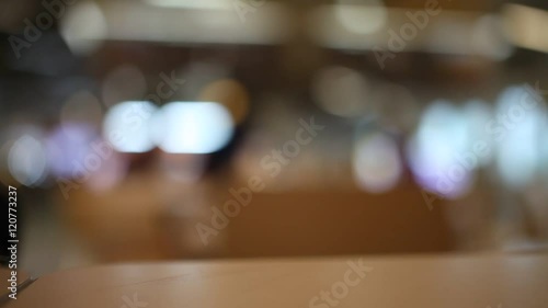 Wallpaper Mural under table and chair at food court blurred background Torontodigital.ca