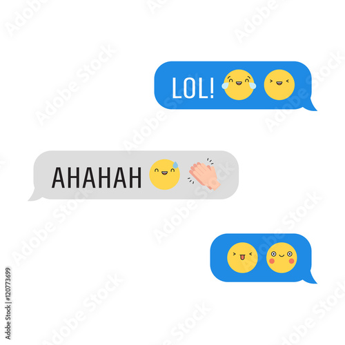 Messages with cute emoji and text. Part three.