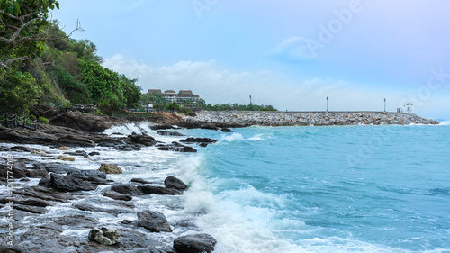 View along the coastline at Khao Laem Ya National Park , Rayong , Thailand