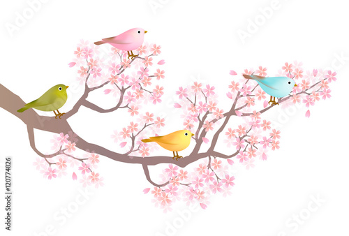 酉　桜　年賀状　背景